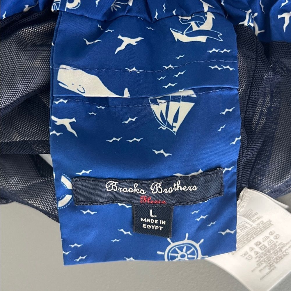Brooks Brothers Big Boy’s Swim Trunks Coastal Ocean Boat Anchor Whale Size L - Picture 3 of 6